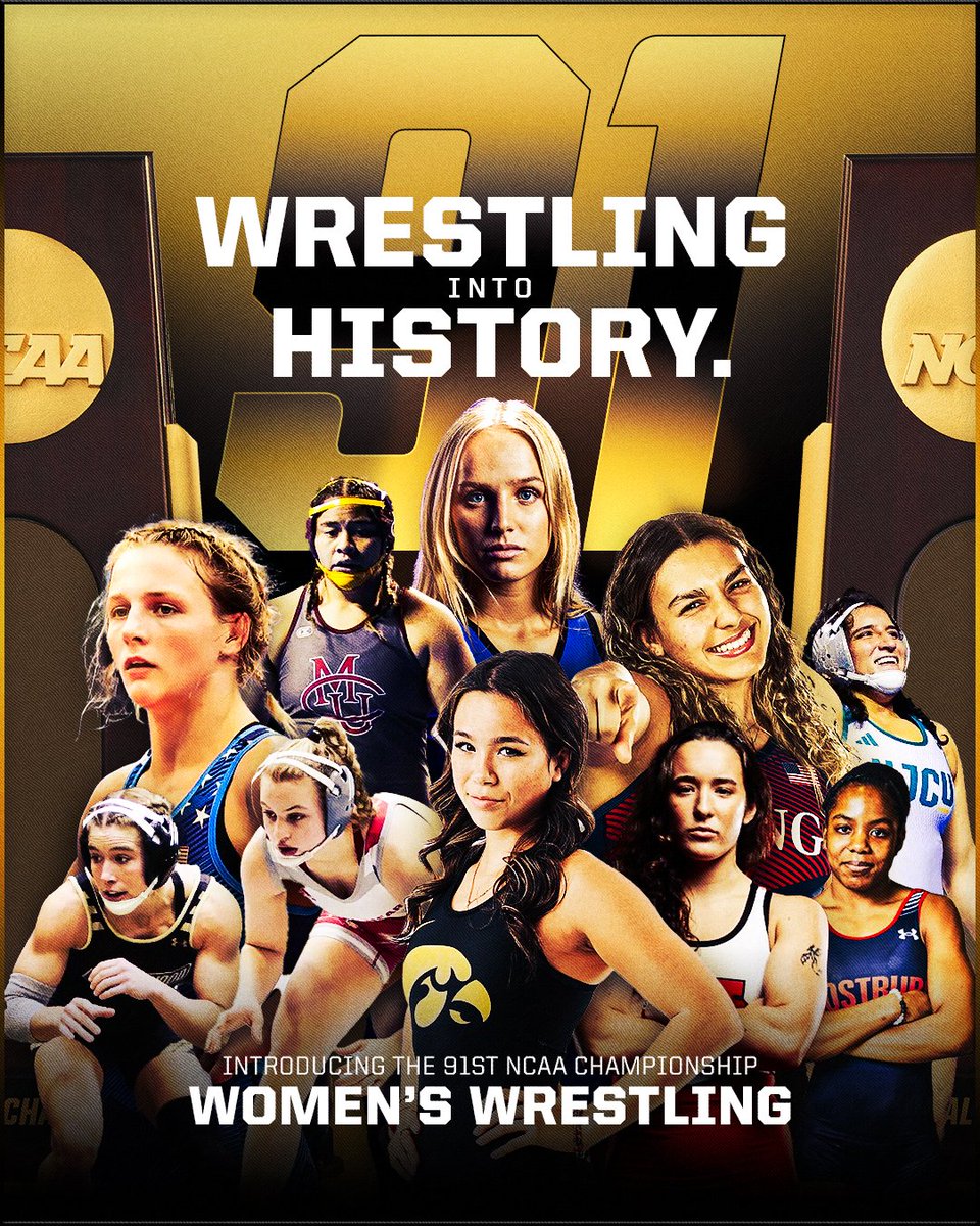 The 91st championship is HERE! 🤼‍♀️

The first women's #NCAAWrestling championship is coming in 2026! 🏆

📄 on.ncaa.com/wwrestling