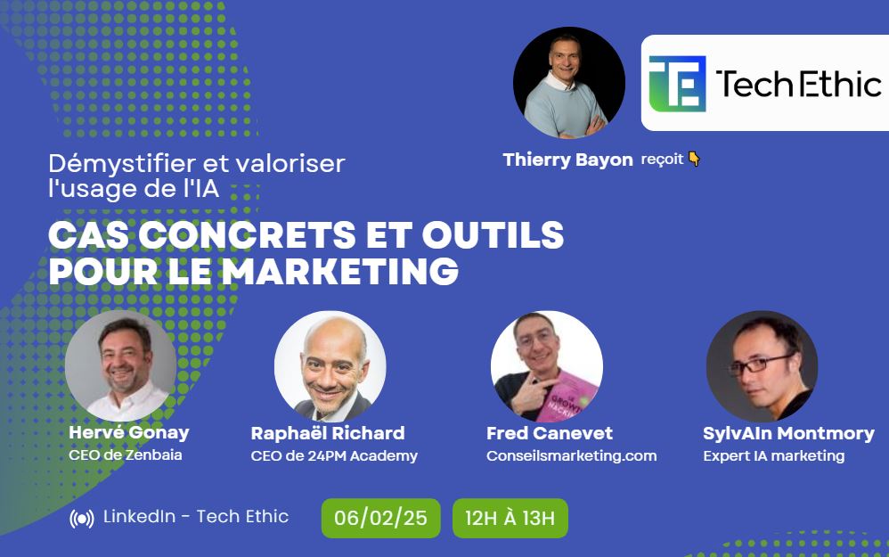 Evénement Tech Ethic : #IA : Cas concrets et usages #Marketing #B2B linkedin.com/posts/tech-eth…