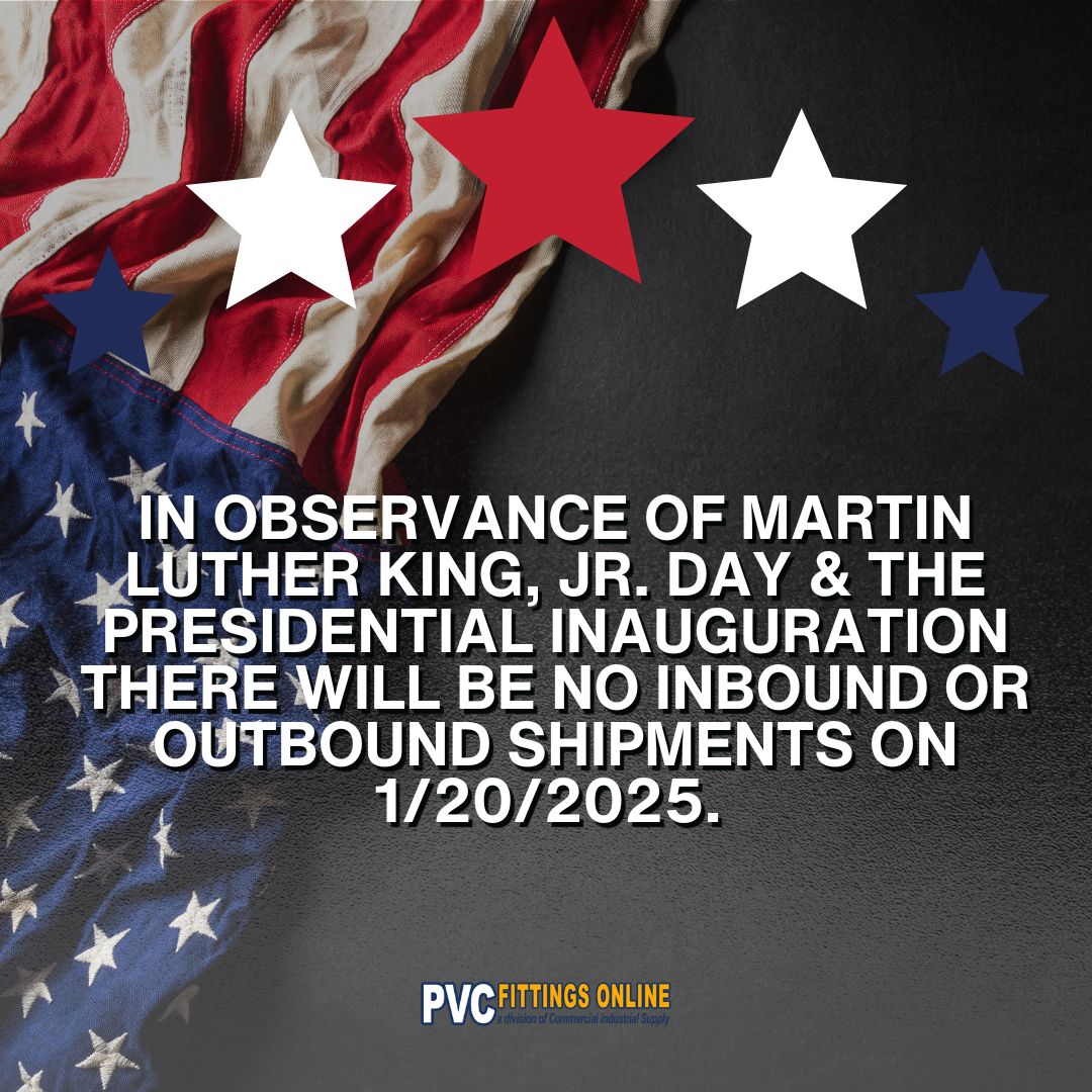 In observance of Martin Luther King, Jr. Day and the Presidential Inauguration, please be advised that there will be no inbound or outbound shipments on January 20, 2025. We appreciate your understanding and cooperation during this time.
