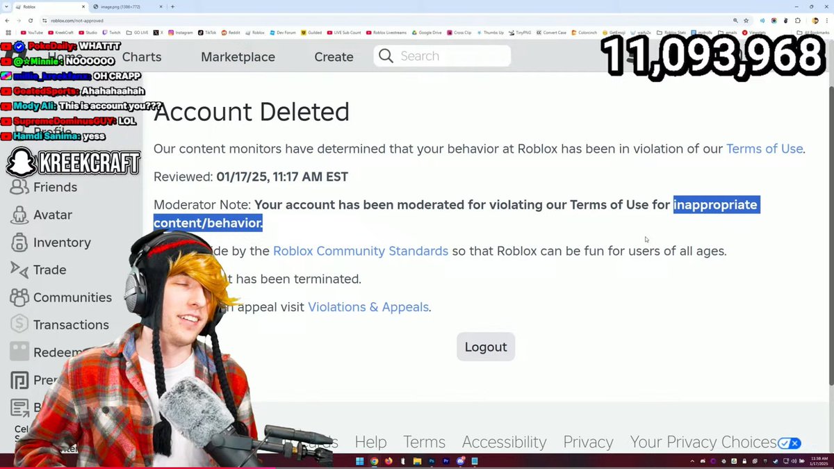 Rip <a href="/KreekCraft/">KreekCraft</a>