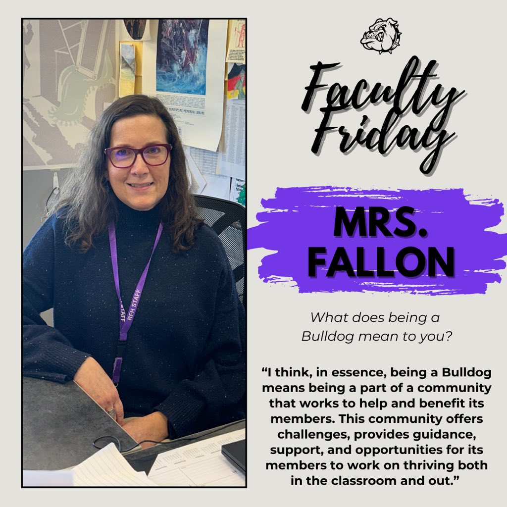 Since 1994, Mrs. Fallon has been instilling a love of 📖 &amp; writing and challenging our Ss to be their best. When she isn’t reading historical 🗡️ murder mysteries, she can be found in her kitchen showing off her delicious culinary 🥮🍪 skills! <a href="/RFH_Humanities/">RFH_Humanities</a> <a href="/RFH_Regional/">Rumson-Fair Haven</a>