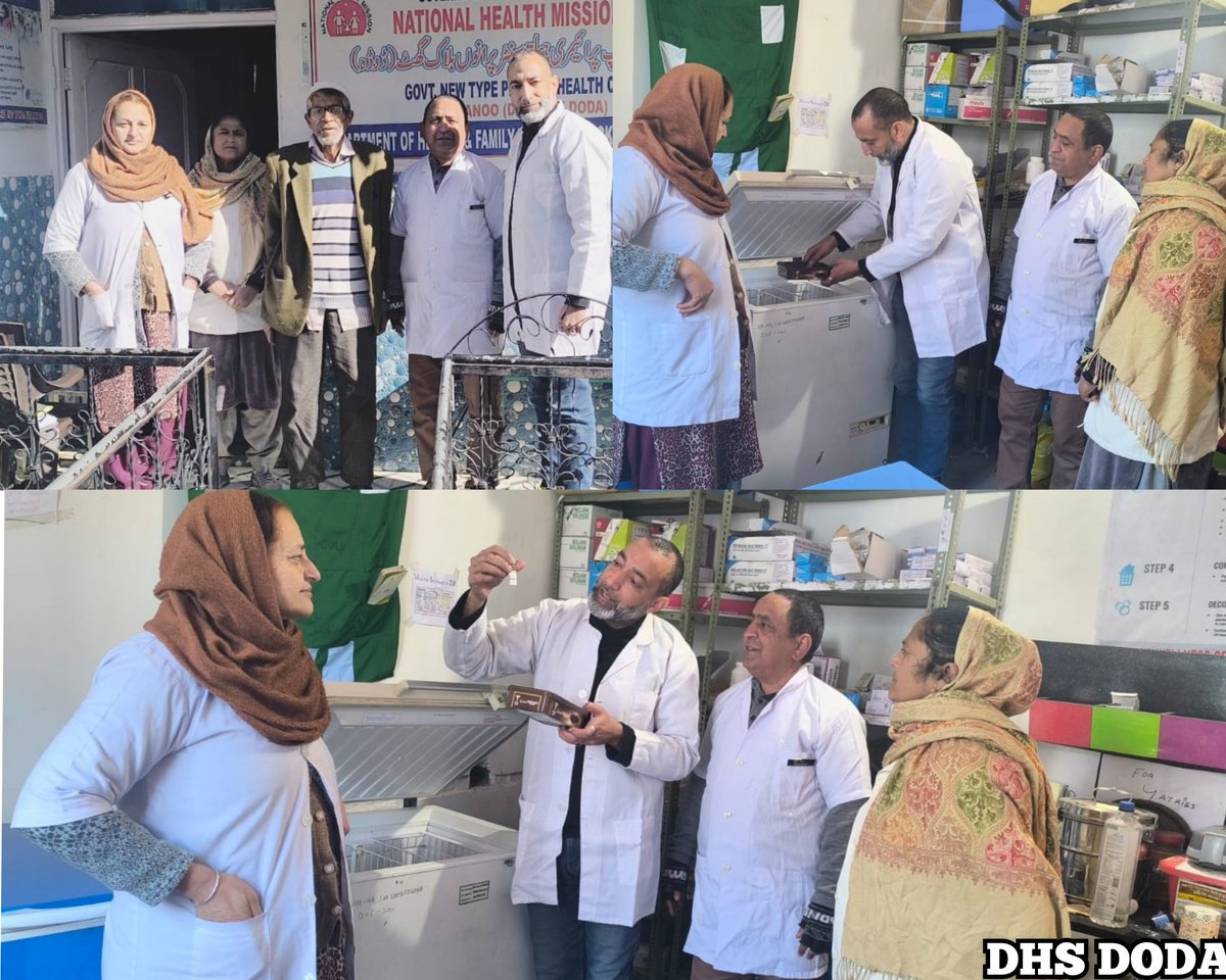 CMODoda's tweet photo. Under the guidance of Dir FW, MCH &amp; Immunization J&amp;K,Dy CMO Doda &amp; BMO Ghat, Dr. Nasir Masood (MO NTPHC Pranoo, Block Ghat) sensitized staff on cold chain management, ensuring vaccine potency &amp; successful immunization outcomes.  #ColdChainManagement
@FaizanTramboo
@dhs_jammu https://t.co/H1D2hzDdxE