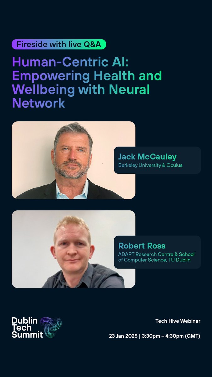 jackmccauley1's tweet photo. 📅 January 24th 3:30 PM GMT
🔗 Register now: https://t.co/cfA4dusrZb

@DubTechSummit @AdaptCentre #TUDublin #AI #HeathTech #AdaptCentre #Dubtechsummit #NeuralNetworks #AI #Technology #TechNews #webinar https://t.co/sfZoKmFUtR