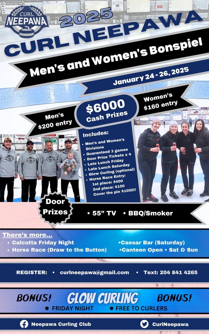 If you and or the better half is looking for a great time next weekend get your entries in. #curling #hurryhard