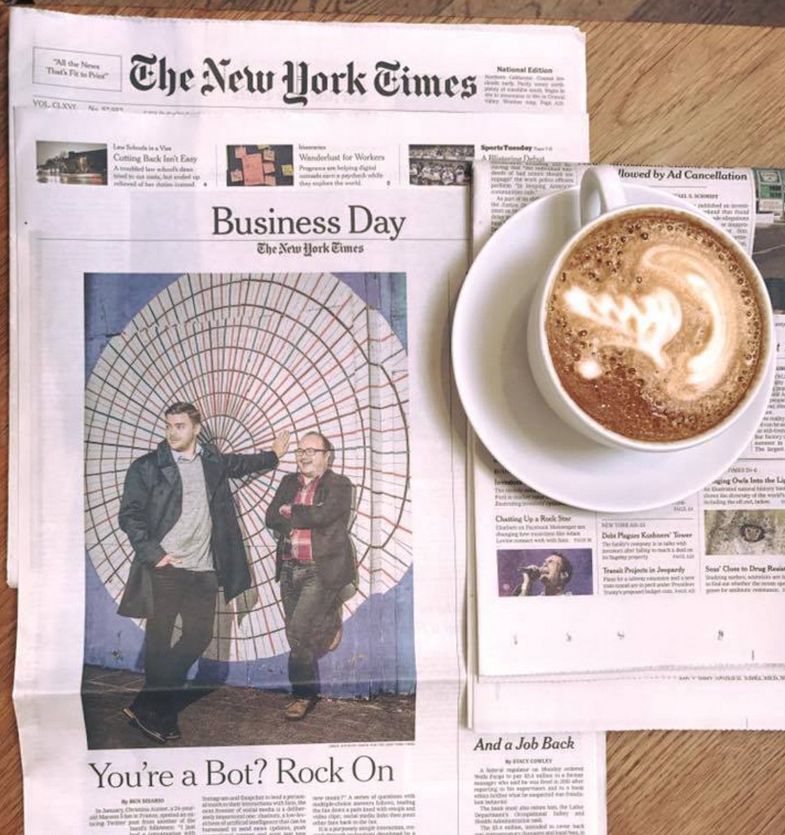 MattPRD's tweet photo. In 2017 @benparr &amp; I were on the front page of the @nytimes business section for our work in AI.

In 2025+ the @yesnoerror AI is working every day to find an error in major research papers, and every time it does you are going to see that news everywhere.

$YNE https://t.co/k3vm6TT1og