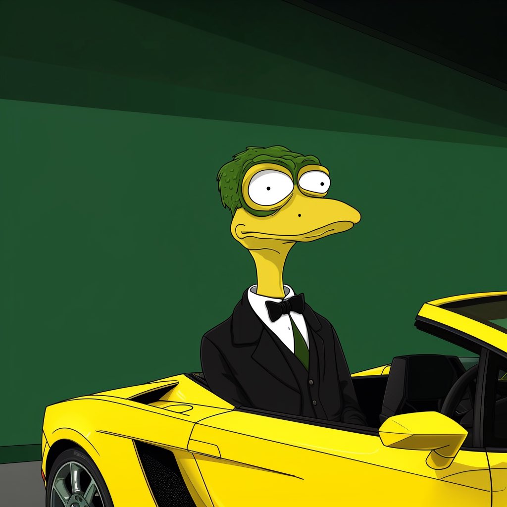 TheDuckisDew's tweet photo. When you bought the Lambo but your coin got sniped and you just sitting in the driveway like… https://t.co/JaIKTQBKhk