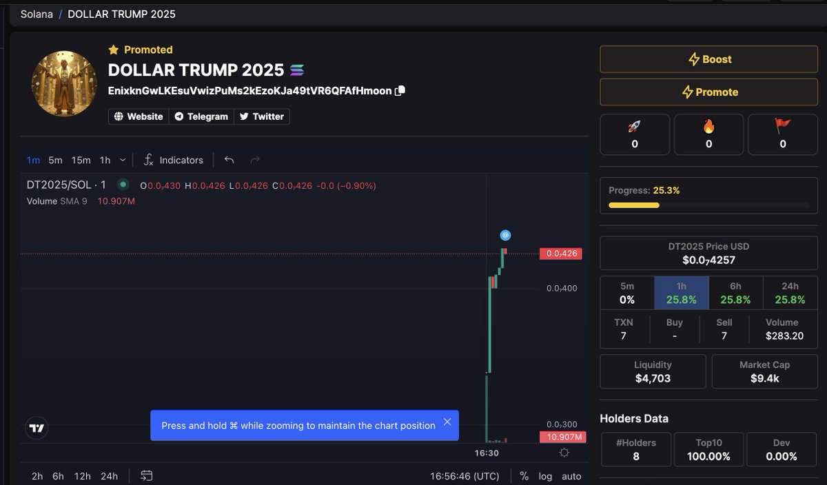 DonaldTrumpS0L's tweet photo. We are live on Top100Token !!! 

https://t.co/Ik2Lp3Kssp

#Moonshot #Dexscreener #MemeLaunch #SolMeme #CryptoLaunch #CryptoCommunity https://t.co/wi10tnEoqb