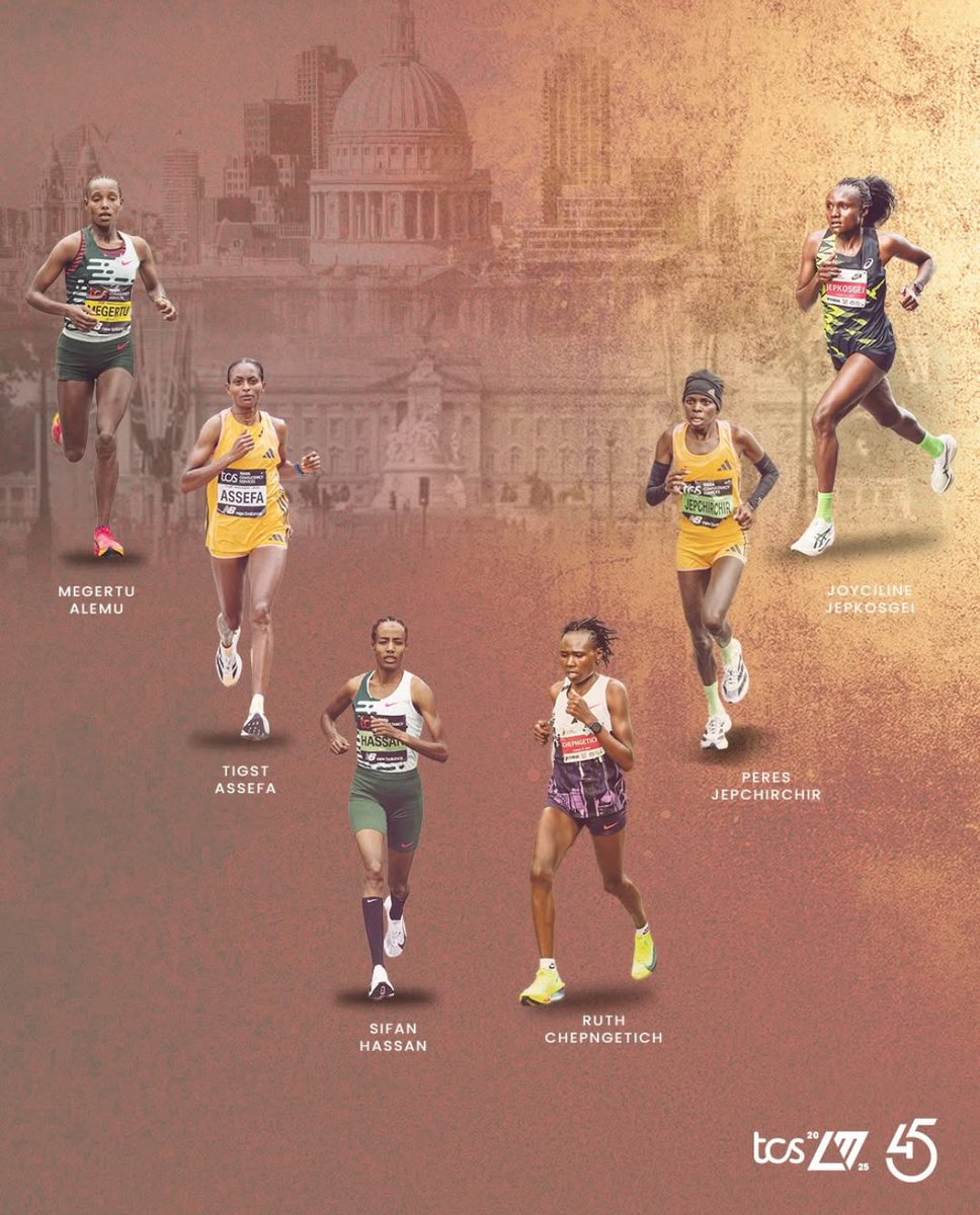 DJ_MDPATH's tweet photo. Será la mejor línea de salida de todos los tiempos en una maratón grande?, solo faltaría el actual récord del mundo en hombres, Kelvin Kiptum (D.E.P.). https://t.co/0RY0C144BC
