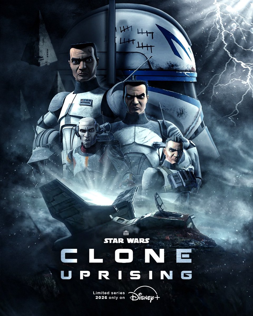 jbdesign512's tweet image. STAR WARS: CLONE UPRISING

Would you watch a Star Wars series about the Clones revolting against the Empire after the events of The Bad Batch Season 3? I wanted to design a concept poster for this series, I really hope we get more stories about the Clones! Rate my poster 1-10!
