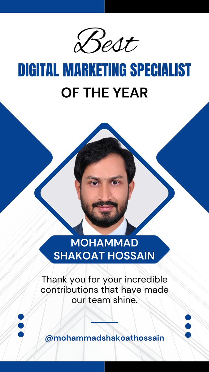 🌟 Honored as #DigitalMarketing Specialist of the Year! 🚀

Grateful for the trust of my amazing clients and partners. Here's to driving more growth with:
✅ Advanced SEO strategies
✅ High-quality link building
✅ Powerful digital marketing solutions

#SEO #MarketingExcellence