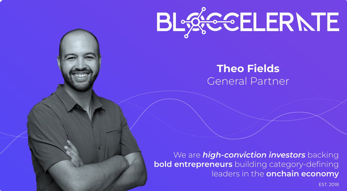 Kate (Ksenia) Laurence (@k_laurence_) on Twitter photo I am beyond excited to announce the promotion of Theo Fields to General Partner @Bloccelerate !!!
Finding exceptional talent is one of the hardest jobs of any firm, and we sure struck gold when we found Theo while he was still finishing his MBA at <a href="/MITSloan/">MIT Sloan School of Management</a> in early 2022. Prior I am beyond excited to announce the promotion of Theo Fields to General Partner @Bloccelerate !!!
Finding exceptional talent is one of the hardest jobs of any firm, and we sure struck gold when we found Theo while he was still finishing his MBA at <a href="/MITSloan/">MIT Sloan School of Management</a> in early 2022. Prior