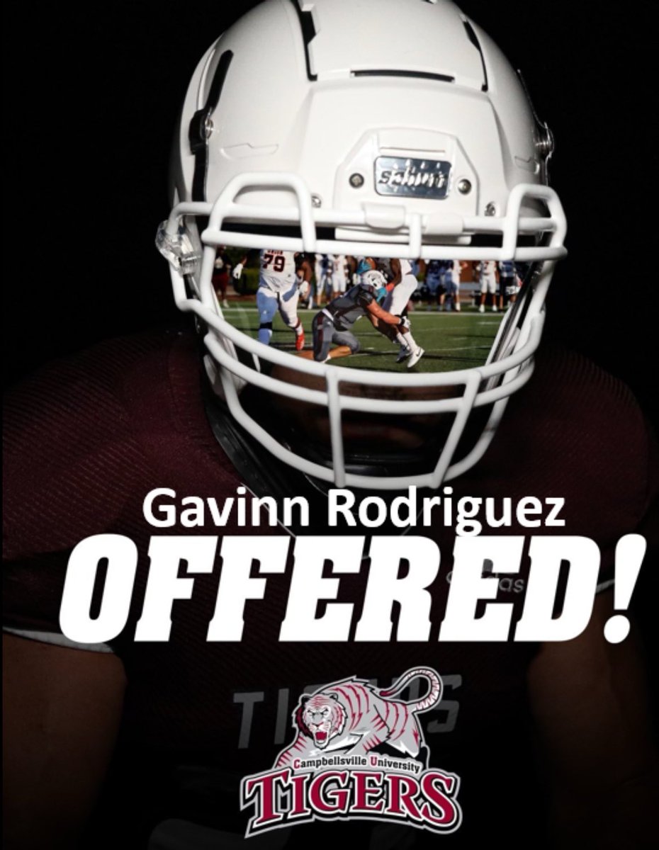 Gavinn Rodriguez (@gavinn55) on Twitter photo After a great conversation with <a href="/coachlane9/">Coach LANE</a> I’m blessed to receive my first offer from <a href="/CvilleTigersFB/">Campbellsville Football</a> !
<a href="/CraigYeast/">Craig Yeast</a> #AGTG After a great conversation with <a href="/coachlane9/">Coach LANE</a> I’m blessed to receive my first offer from <a href="/CvilleTigersFB/">Campbellsville Football</a> !
<a href="/CraigYeast/">Craig Yeast</a> #AGTG