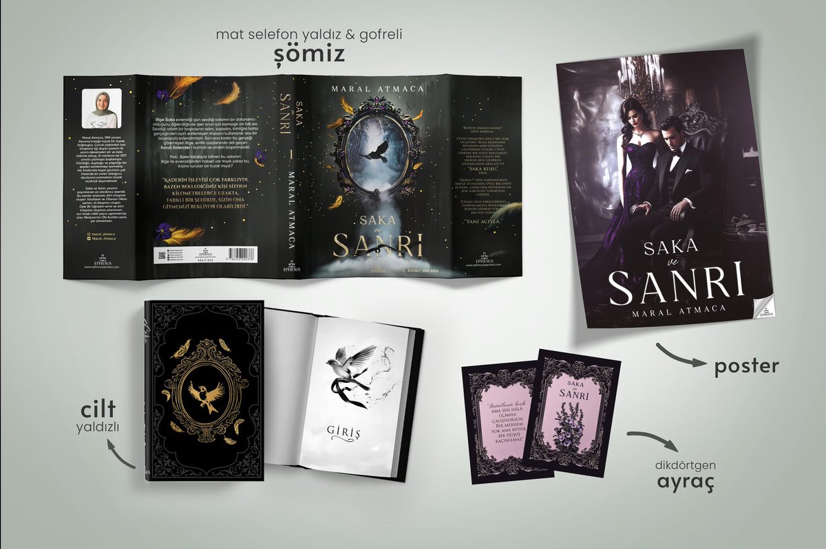 ephesusyayinevi's tweet photo. MARAL ATMACA’NIN KALEME ALDIĞI “SAKA VE SANRI” CİLTLİ, YAN BOYAMALI VE KUTULU SEÇENEĞİYLE ŞİMDİ ÖN SİPARİŞTE! 🥳

Bige Saka evlendiği gün sevdiği adamın bir dolandırıcı olduğunu öğrendiğinde işler onun için karmaşık bir hâl alır. Sevdiği adam bir başkasının adını, soyadını, kimliğini hatta gerçeğinden ayırt edilemeyen imzasını kullanarak onu bir başkasıyla evlendirmiştir. Son ana kadar bu gerçeği göremeyen Bige, evlilik cüzdanında adı geçen Karun Kalender’i bulmalı ve ondan boşanmalıdır.

Peki, Sanrı lakabıyla bilinen bu adamın Bige ile evlendiğinden haberi var mıydı yoksa bu, ikisine kurulan bir tuzak mıydı?

“Kaderin işleyişi çok farklıydı. Bazen beklediğiniz kişi sizden kilometrelerce uzakta, farklı bir şehirde, sizin ona gitmenizi bekliyor olabilirdi.” 

Üstelik Ephesusdükkan’dan Saka ve Sanrı Hediyeli Kutu siparişi veren ilk 2000 kişiye SAKA VE SANRI BEZ ÇANTASI HEDİYE!