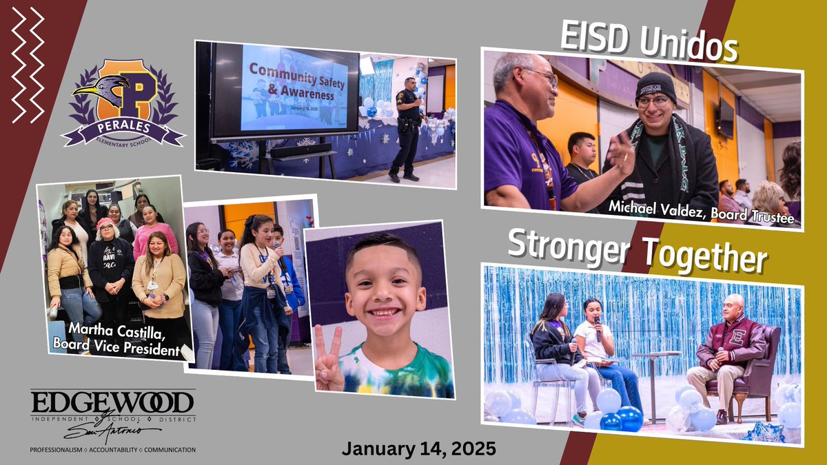 DrH_OnTheEdge's tweet photo. What a great night Serving &amp; Supporting our @EISDofSA community! Ty @PeralesESchool @EISDFE for highlighting our scholars &amp; our EISD Career &amp; Technology programs in our schools! Ty Trustees Castilla, Valdez &amp; Delgado for joining us! #SchoolBoardMonth
#4AmWalks
#EISDLegacyMatters https://t.co/oQYinObUIX