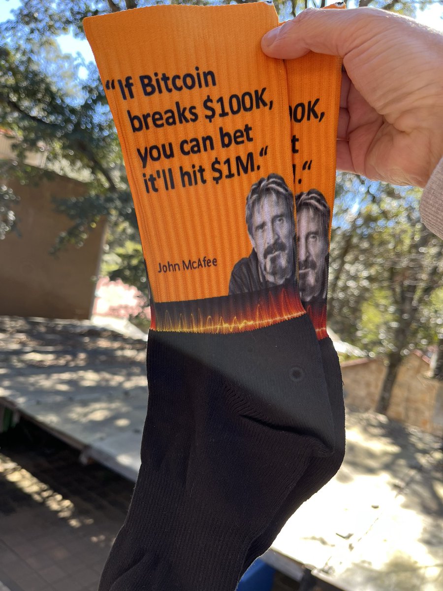 arwyn_official's tweet photo. Get on a list that actually means something.. 💚

Like the list  me and @mikeinspace are on..

Thanks so much @sashahodler! For these! Feels like a good time to break out these bad boys… See you at a million. #bitcoinsocks https://t.co/3ekDte1taA