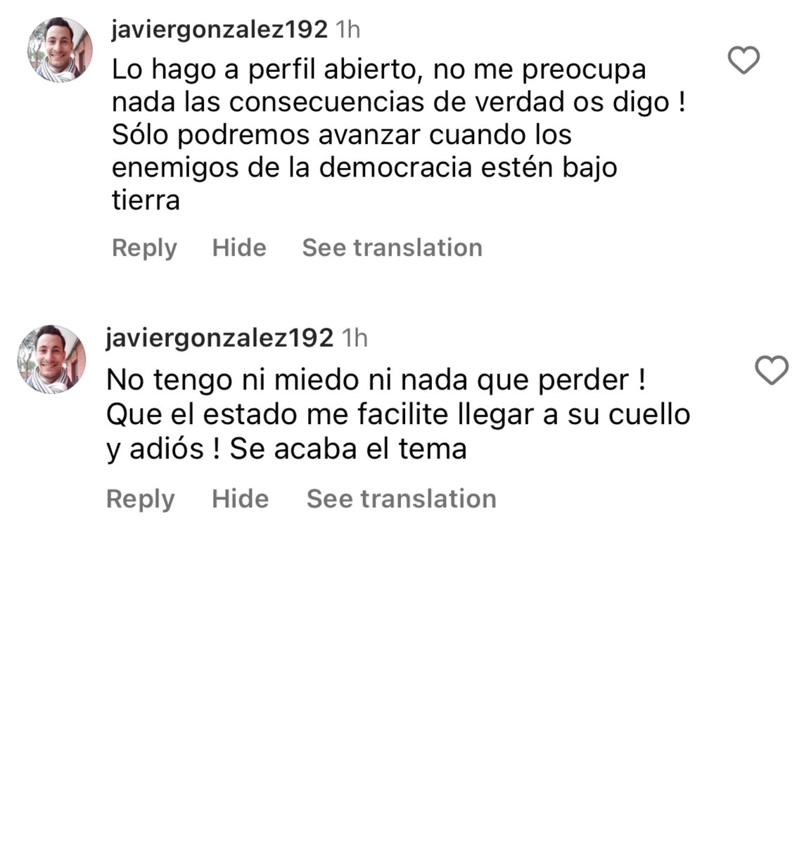 Les amenaces de mort que rep el president <a href="/KRLS/">krls.eth / Carles Puigdemont</a> a les xarxes sempre són demencials, i no s’aturen ni per Nadal. Aquestes són de fa poquet, en aquest post a IG: instagram.com/reel/DE7PW5MI5…

Mentrestant, malgrat l’evidencia, li segueixen denegant la seguretat que li pertoca per llei 👇