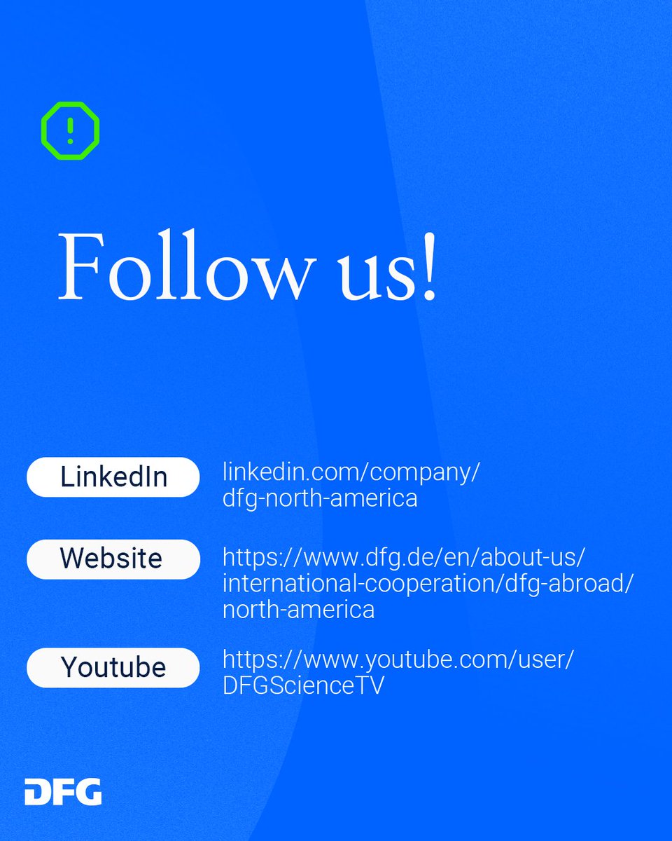 DFGNorthAmerica's tweet image. 📡 Announcement 📡
North America is leaving this platform, but we welcome you to connect with us on LinkedIn. You can also find us on our website and on the DFG YouTube channel.