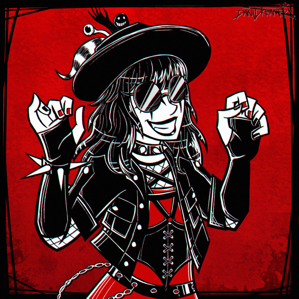 DaniDreamerART's tweet photo. I already need to update to my current image...❤️🖤
I have new things to do, wait for them...🦇
#OriginalArt #NewProfile #Profilepicture #OriginalCharacter #Oc #Ocs #Goth #gothart #gothgirl #DigitalArt #Cartoon #Monochrome #Blanckandwhite #blackwhitered #Dark #crazy #weirdart https://t.co/oY08aWvdd5