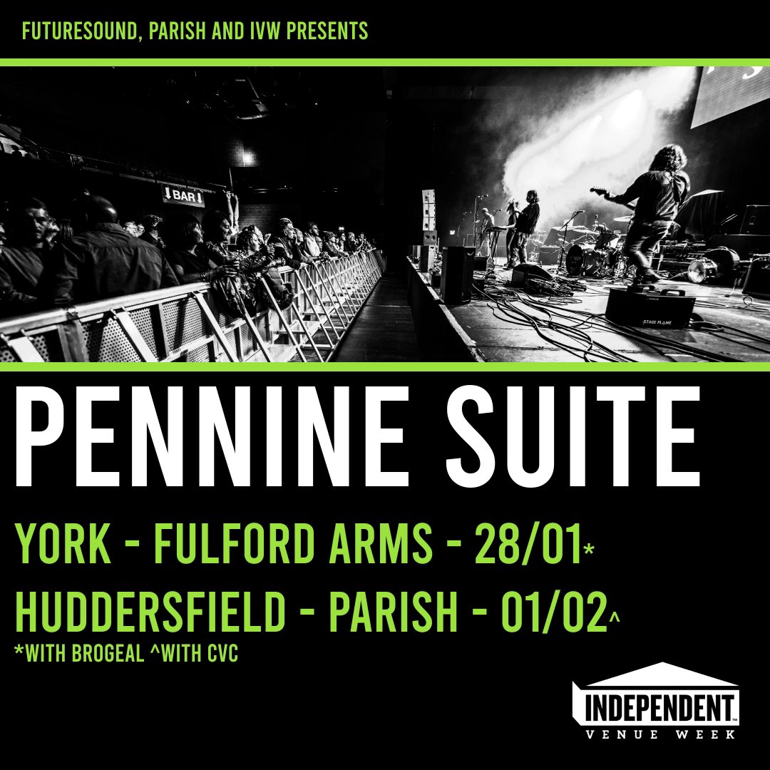 Pennine Suite (@penninesuite) on Twitter photo IVW’25 is a go! Pleased to announce our return to Huddersfield in Feb where we play <a href="/ParishHudd/">Parish</a> alongside the <a href="/CVCband_/">CVC</a> boys once more! Tickets on sale now from link in bio! 💖💎 x IVW’25 is a go! Pleased to announce our return to Huddersfield in Feb where we play <a href="/ParishHudd/">Parish</a> alongside the <a href="/CVCband_/">CVC</a> boys once more! Tickets on sale now from link in bio! 💖💎 x