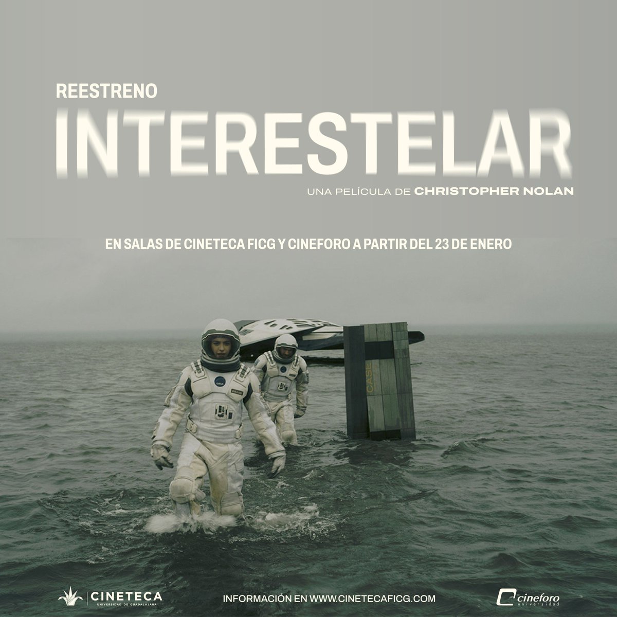 CinetecaFicg's tweet photo. Porque ustedes lo pidieron... ¡Llega nuevamente a las salas de #CinetecaFICG y #Cineforo INTERESTELAR, una de las películas más destacadas de Christopher Nolan!
🗓Lxs esperamos a partir del 23 de enero.
¡Te esperamos para revivir este viaje alucinante!🌍
🎟Boletos próximamente. https://t.co/Qv3xLFc7v6
