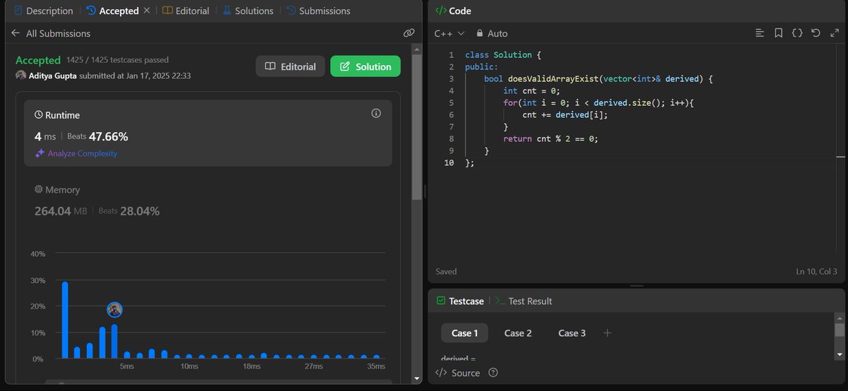 Adikashyap2004's tweet photo. #day211 of #100DaysOfCode
#potd done on @LeetCode
See ya at #day212
#coder #programmer #work #DSA
#CONSISTENTLYBETTER #discipline #letsconect
#tryingtodobetter https://t.co/McDMBUn9lU