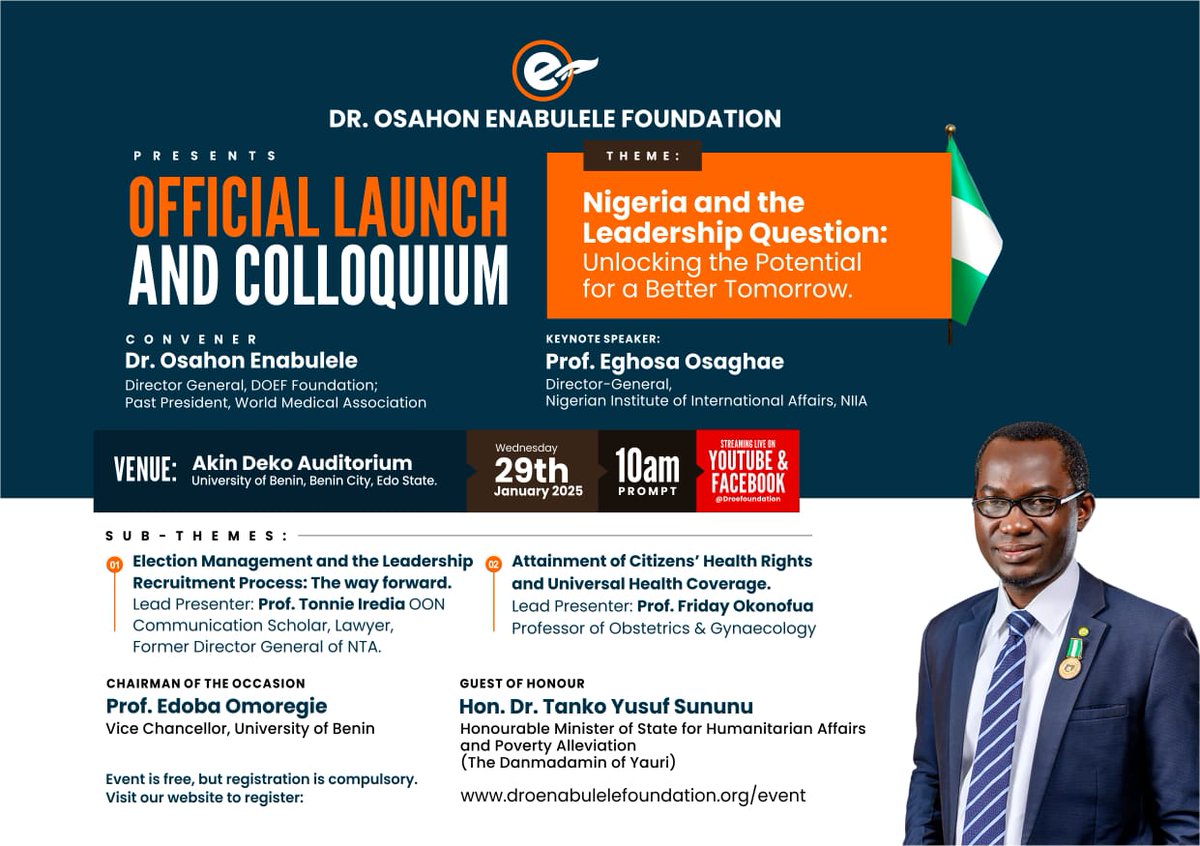 DR. OSAHON ENABULELE tweet media