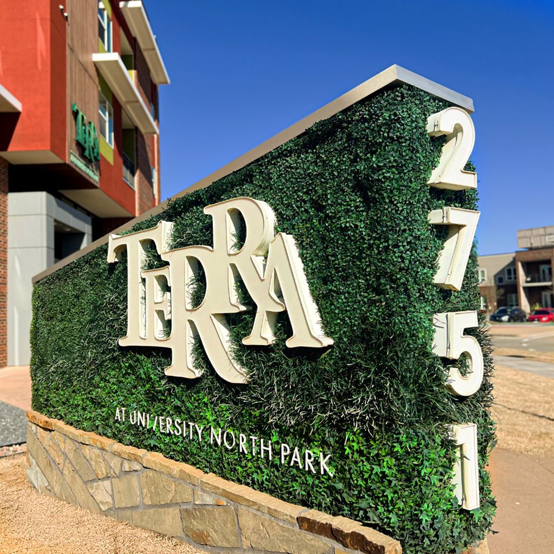 Signage that makes a statement at Terra at University North Park. #TerraNorman #NEManagement #Signage