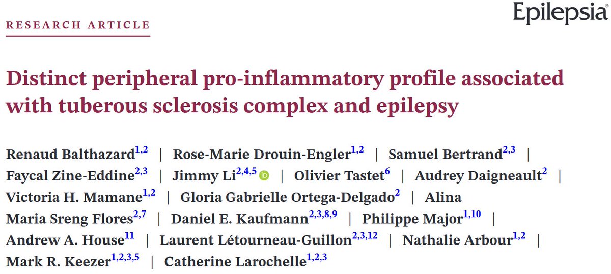 Jimmy Li (@neurolojimmy) on Twitter photo In our latest study <a href="/EpilepsiaJourn/">Epilepsia</a>, we uncover inflammatory markers linked to epilepsy in TSC, highlighting potential biomarkers and therapeutic targets. Could this pave the way for improved care in TSC? Read more: tinyurl.com/2he5u3ss. In our latest study <a href="/EpilepsiaJourn/">Epilepsia</a>, we uncover inflammatory markers linked to epilepsy in TSC, highlighting potential biomarkers and therapeutic targets. Could this pave the way for improved care in TSC? Read more: tinyurl.com/2he5u3ss.
