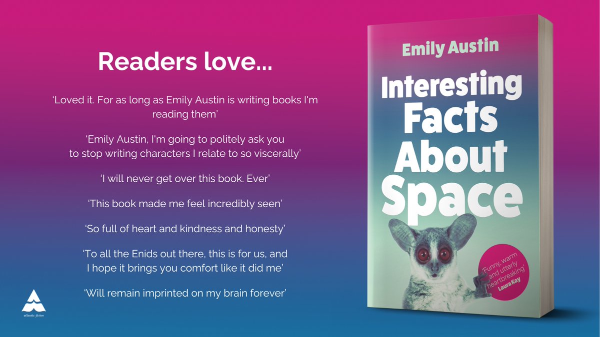 AtlanticBooks's tweet photo. Readers love Emily Austin😎
The author of #EveryoneInThisRoom Will Someday Be Dead is back with the irreverent #InterestingFactsAboutSpace, out now in paperback.
Grab your copy from @Waterstones: https://t.co/vTAZGvixmc https://t.co/IOGnvbJwTo