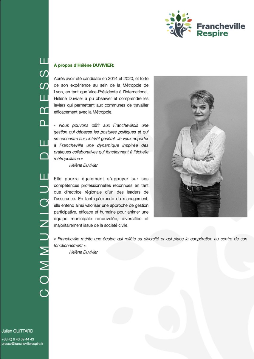 [COMMUNIQUÉ] Dégradations des panneaux électoraux et attaques personnelles contre <a href="/HeleneDromain/">Hélène Duvivier Dromain</a> Duvivier à #Francheville