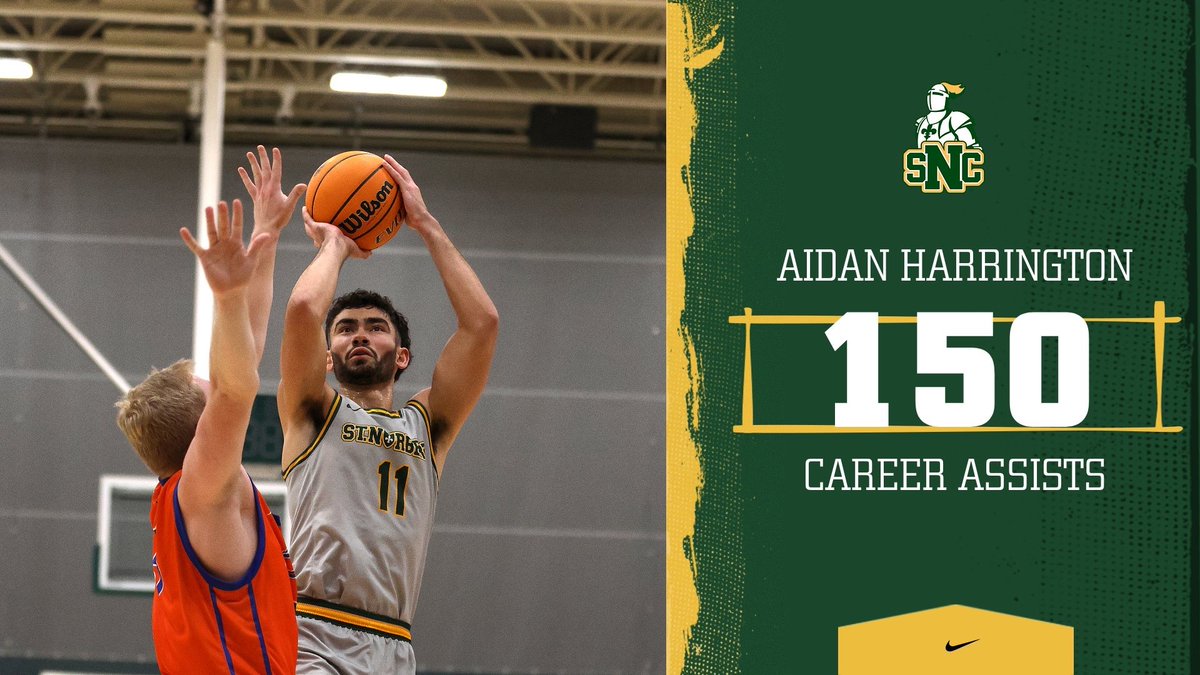 SNCMensBB's tweet photo. Recently senior Aidan Harrington had his 150th career assist!
#gogreenknights
⚔️🟢🟡🏀 https://t.co/ZQ2zcds20f