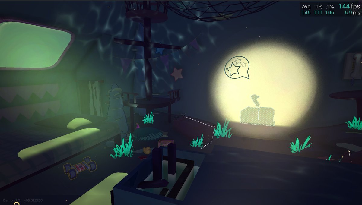 More progress on the deep sea setting (dark version)⛵️

#IndieGame #IndieGameDev