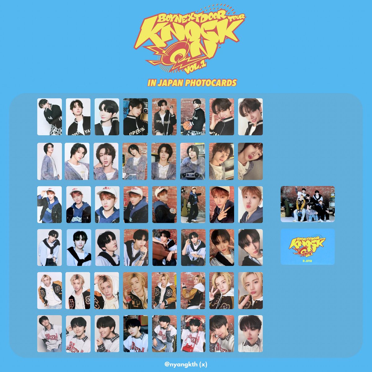 BOYNEXTDOOR KNOCK ON VOL 1 IN JAPAN PHOTOCARDS PC TEMPLATE ! do