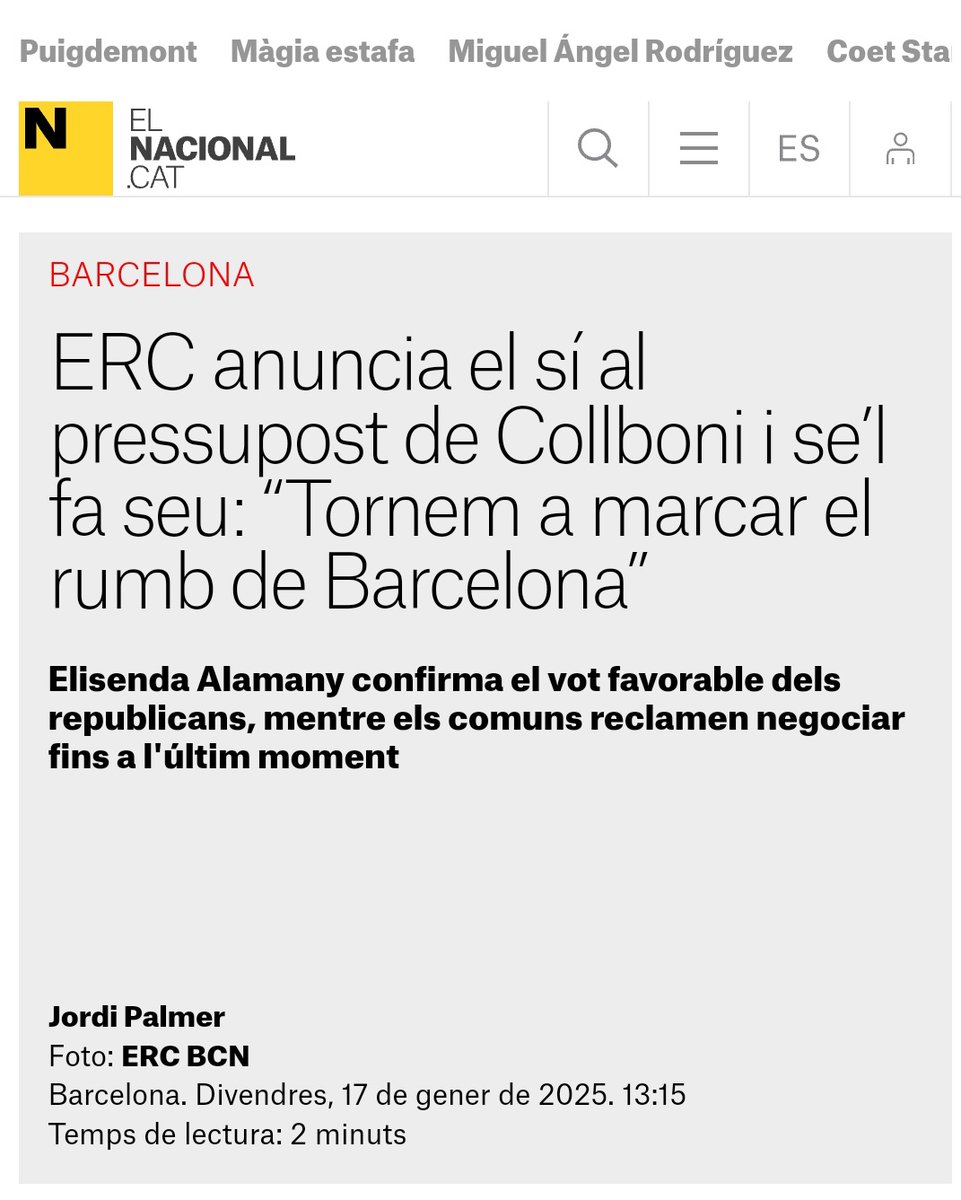 dracdolot's tweet photo. La "nova etapa per rellançar l'independentisme" comença aprovant el pressupostos d'un alcalde investit amb vots del PP. https://t.co/eP6eCge55F