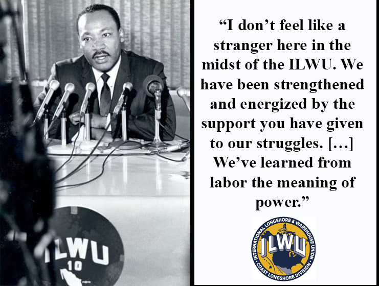 As we enter 2025 remembering the legacy of honorary ILWU Local 10 member Dr. Martin Luther King and his commitment to fighting the triplets of racism, economic exploitation, and militarism is more important than ever.