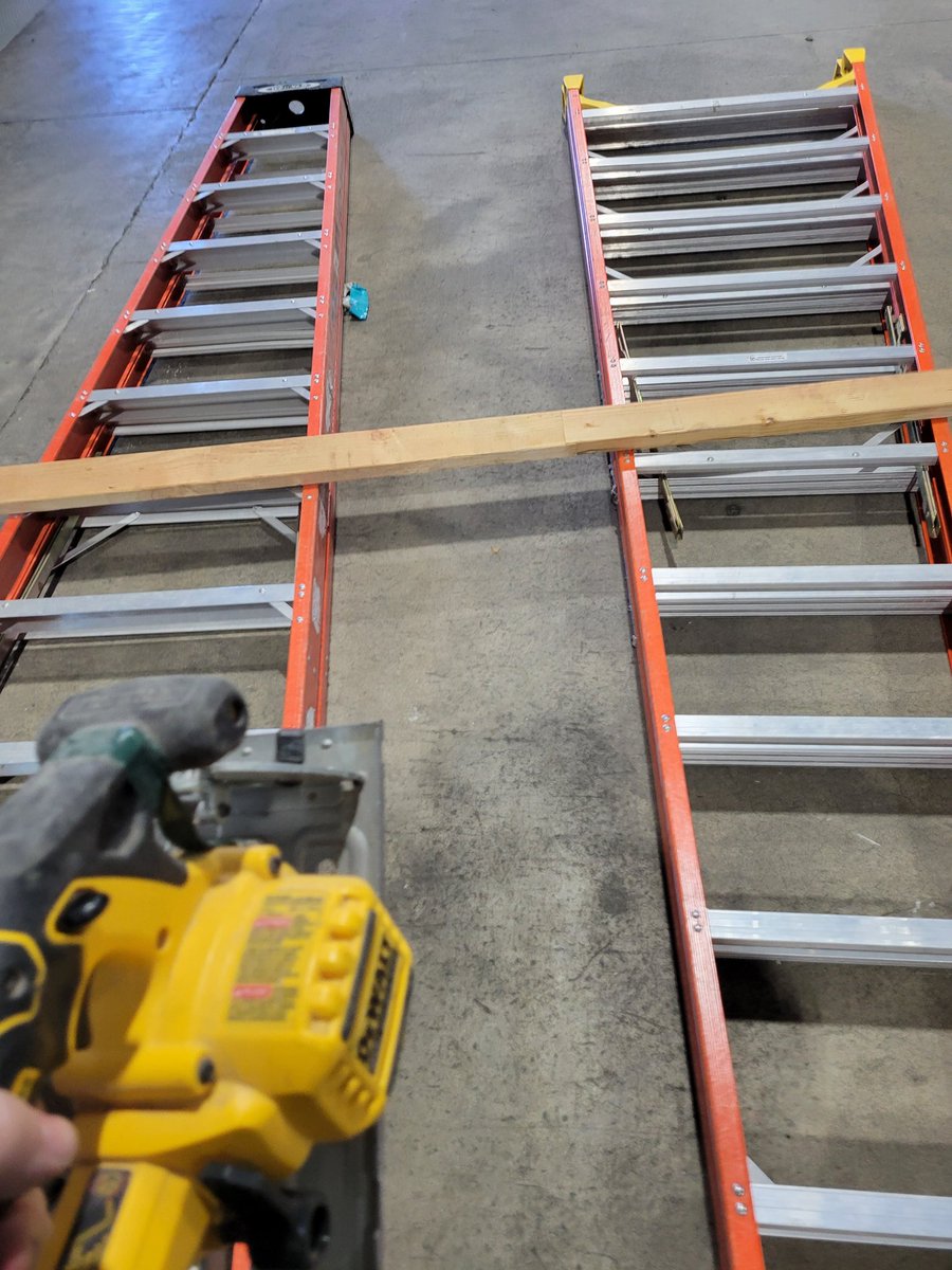 Forgot to bring a saw horse

Whoops