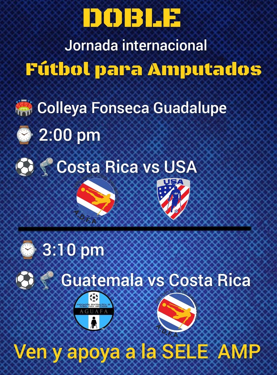 Hoy hay doble jornada internacional en el Estadio Coyella Fonseca. #LaSeleAmp jugará ante Estados Unidos y Guatemala. ¡Asista y apoye a los muchachos!
