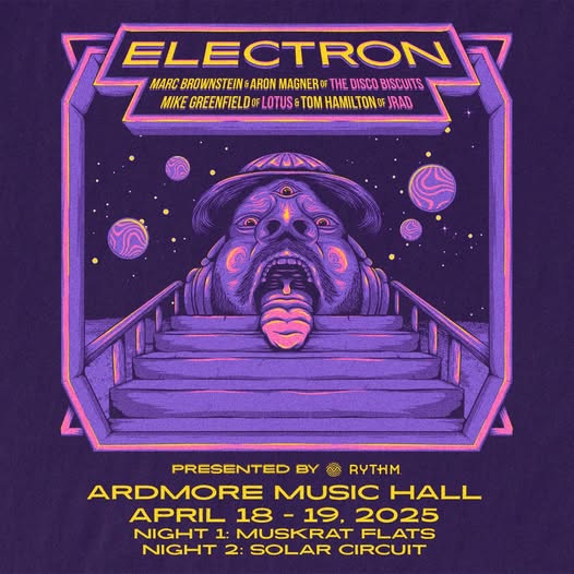 Just in:
<a href="/Solar_Circuit/">Solar Circuit Music</a> to join <a href="/ThisIsElectron/">Electron</a> at <a href="/ArdmoreMusicPA/">Ardmore Music Hall</a> on 4/19

Tickets: tixr.com/pr/o/126071