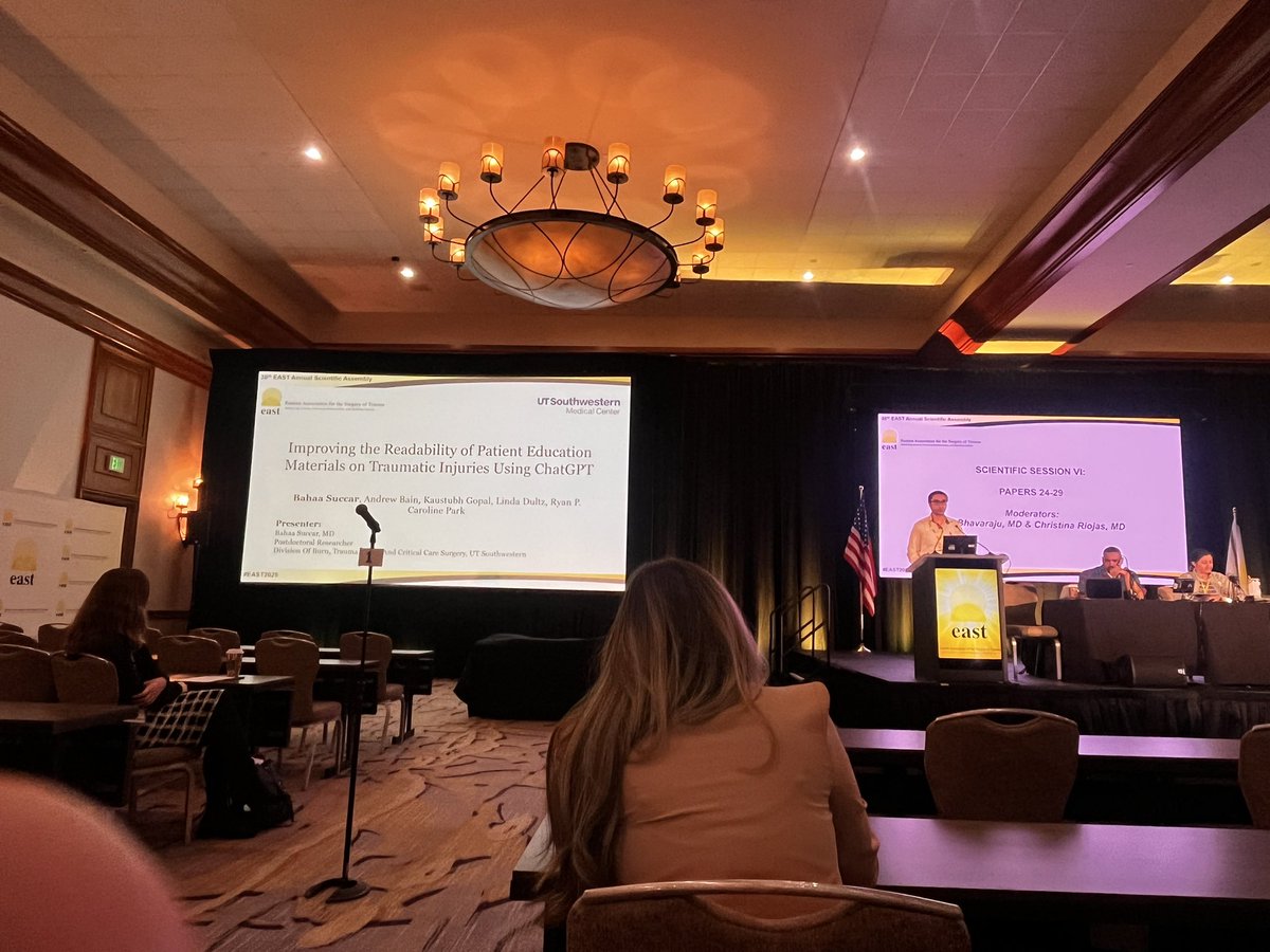 Linda Dultz (@lindadultz) on Twitter photo Our great burn/scc fellow Karen Irizarry presenting at Engage the Experts <a href="/EAST_TRAUMA/">EAST</a> #east2025 <a href="/UTSW_Surgery/">UTSW Surgery</a> <a href="/ParklandTrauma/">Parkland Trauma</a> <a href="/CPark_MD/">Caroline Park MD, MPH</a> Our great burn/scc fellow Karen Irizarry presenting at Engage the Experts <a href="/EAST_TRAUMA/">EAST</a> #east2025 <a href="/UTSW_Surgery/">UTSW Surgery</a> <a href="/ParklandTrauma/">Parkland Trauma</a> <a href="/CPark_MD/">Caroline Park MD, MPH</a>