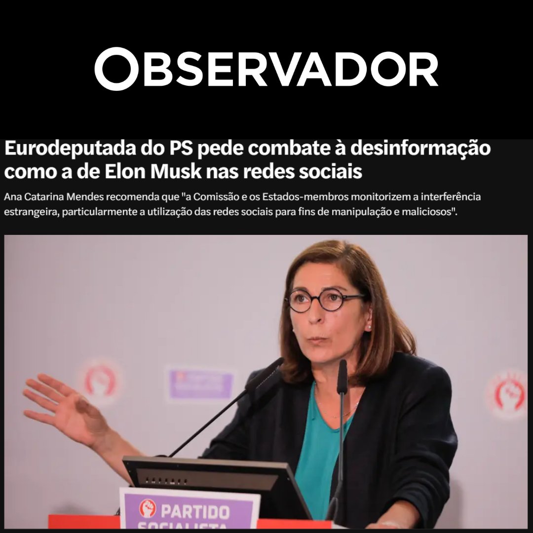 Vejam esta notícia sobre a apresentação do relatório do Estado de Direito que apresentei ontem no Parlamento europeu observador.pt/2025/01/16/eur…