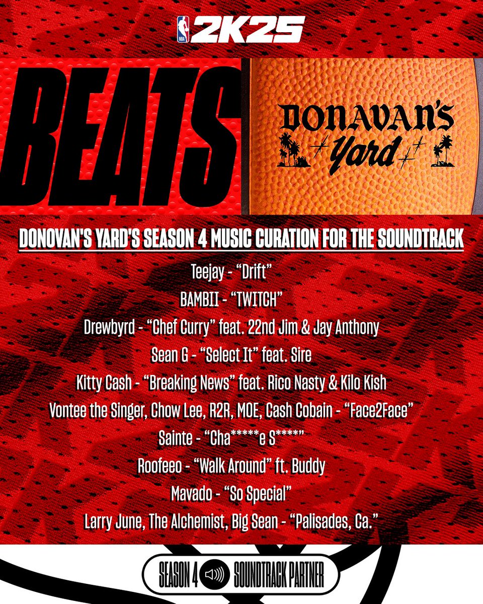 DonavansYard's tweet photo. we curated the music for @NBA2K this season! live now in game! #donavansyard #nba2k https://t.co/NEYqKxM22P