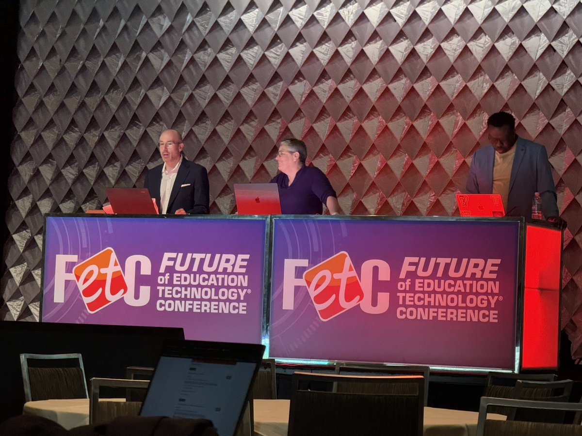 Excited for the closing keynote by <a href="/adambellow/">Adam Bellow</a> <a href="/AskAdam3/">Adam A. Phyall, III Ed.D 🤙🏾</a> and <a href="/lesliefisher/">Leslie Fisher</a> It has been such a great week of learning. I am motivated and ready to regroup and share my learning. 
#FETC25
