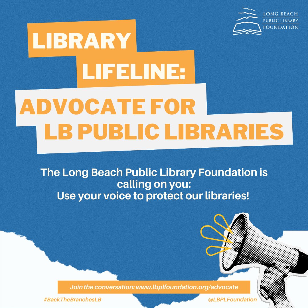 Here's how YOU can take action for Long Beach Public Libraries:

1️⃣ Attend Upcoming Budget Meetings
2️⃣ Wear Your Advocacy Button
3️⃣ Use Your Voice
Fill out the online Budget Priority Survey and share it with your friends, neighbors, and coworkers.l8r.it/VkON