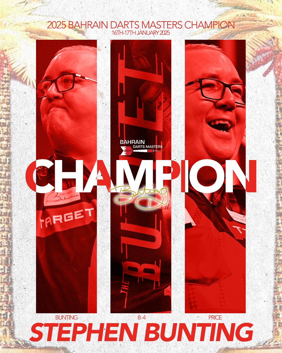 Garry Plummer (@garryplummer) on Twitter photo Congratulations Steve π₯π₯π₯π§π π΄Darts Master Champion Get in there!!!πππ
Played brilliant Steve very proud of you! <a href="/TargetDarts/">Target Darts</a> <a href="/sbunting180/">Stephen Bunting</a> <a href="/TargetDartsJP/">TARGET SPORTS JAPAN</a> Congratulations Steve π₯π₯π₯π§π π΄Darts Master Champion Get in there!!!πππ
Played brilliant Steve very proud of you! <a href="/TargetDarts/">Target Darts</a> <a href="/sbunting180/">Stephen Bunting</a> <a href="/TargetDartsJP/">TARGET SPORTS JAPAN</a>