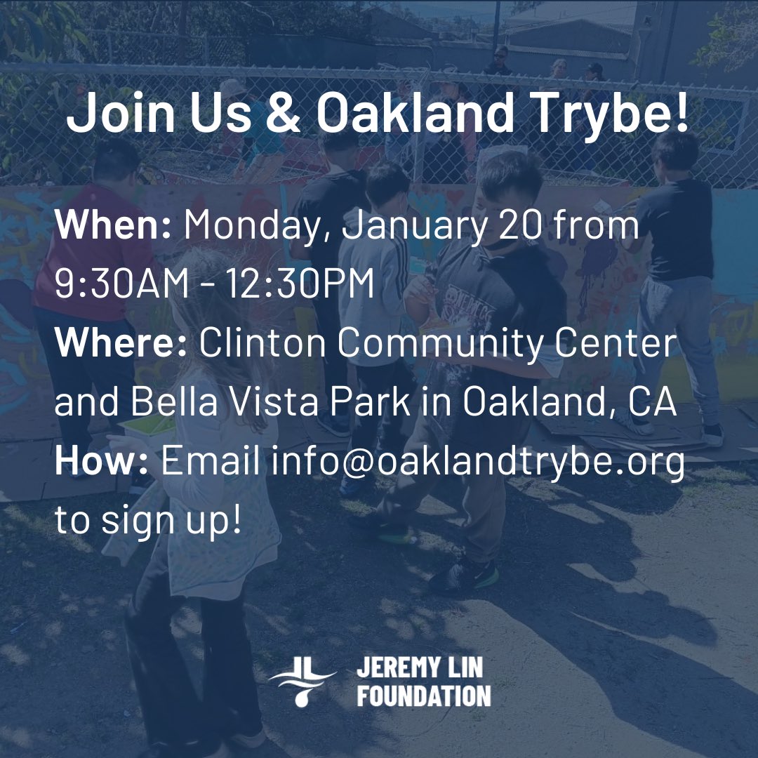 jlinfoundation's tweet image. We recognize the importance of solidarity and creating safe spaces for the youth our partners are serving with grace and love. 💖

Join us in volunteering with Oakland Trybe on Monday, 1/20 as we remember the life, achievements, and impact of Dr. Martin Luther King Jr!