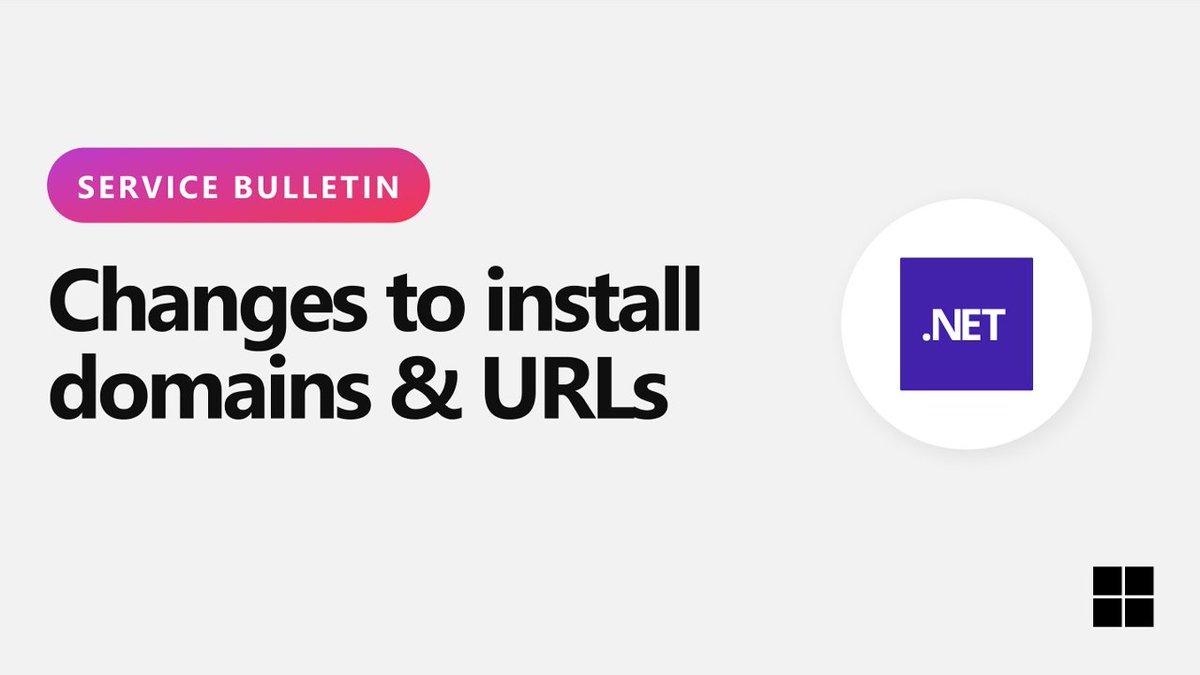 Heads up, devs! We're making unexpected changes to #dotNET installers and archives. This might affect your development, CI, or production infrastructure.

Check your setup and stay updated to avoid downtime. Visit dotnet/core #9671 for the latest info! 📖 msft.it/6013otZGD