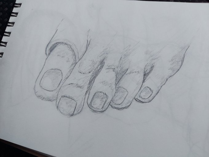 morning drawing🦶💕 