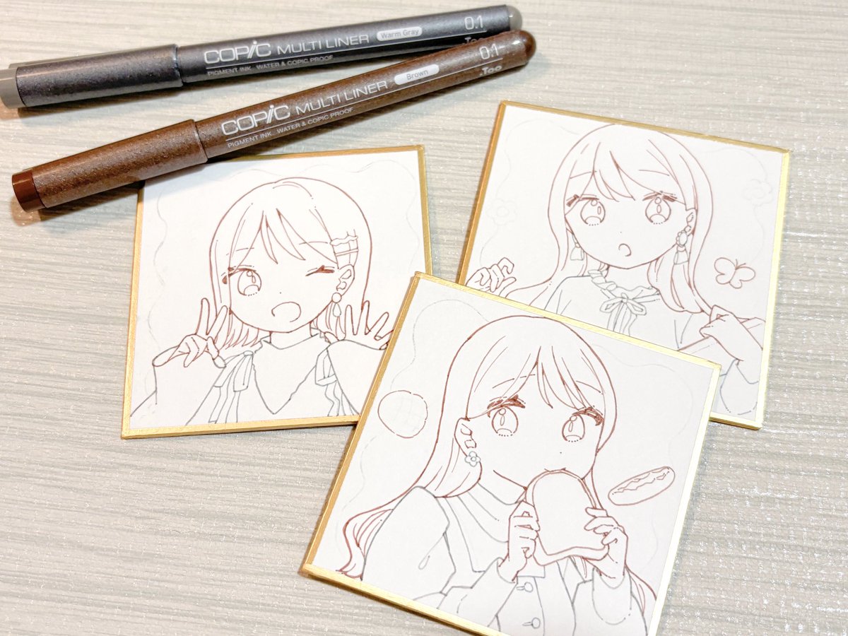 おはようございます!日曜の #関西コミティア72 に向けて色紙描き下ろし中～🎨

夜までに色塗り終わらせて、ラインナップ投稿予定です...💭 