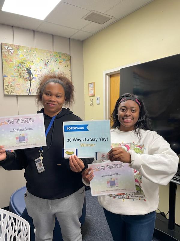 So proud of our Yay Winners! #OPSproud #YAYwinners