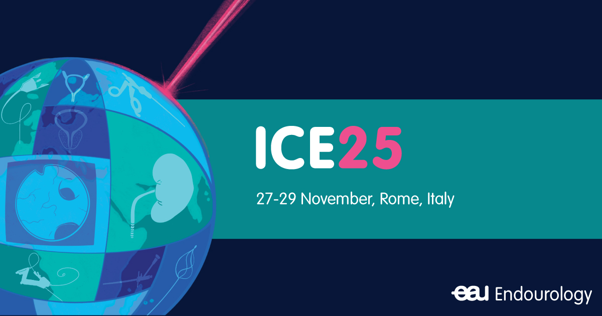 SAVE THE DATE: The ICE Meeting (International Conference of Endourology) will be in Rome, from 27-29th Nov 2025. More information can be found on the website: ice.uroweb.org. ICE25 will be a new-format meeting for the EAU, covering all endourological procedures.